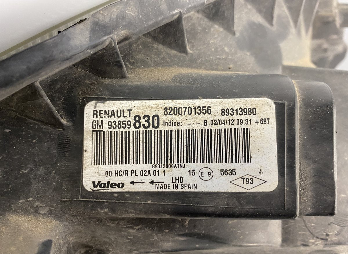 93859830 89313980 Headlight right RENAULT TRAFIC II (2001-2015)