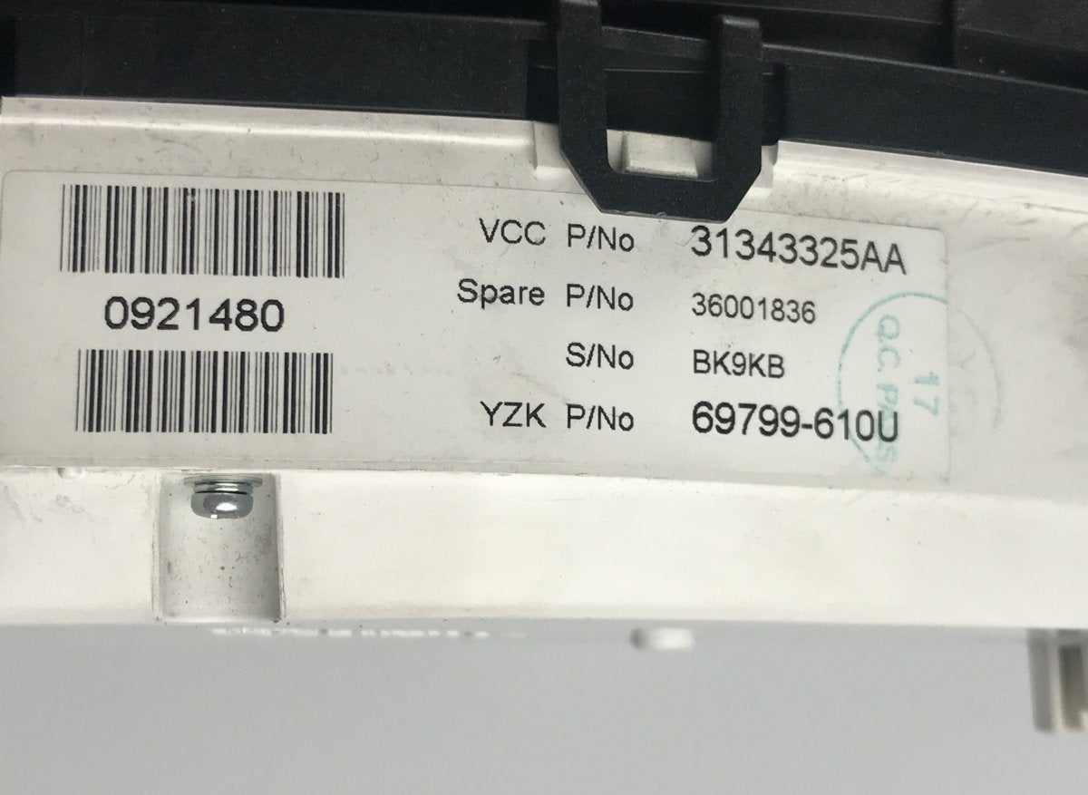 31343325AA 36001836 69799610U Instrument Cluster VOLVO S60 II / V60 I (2010-2018)