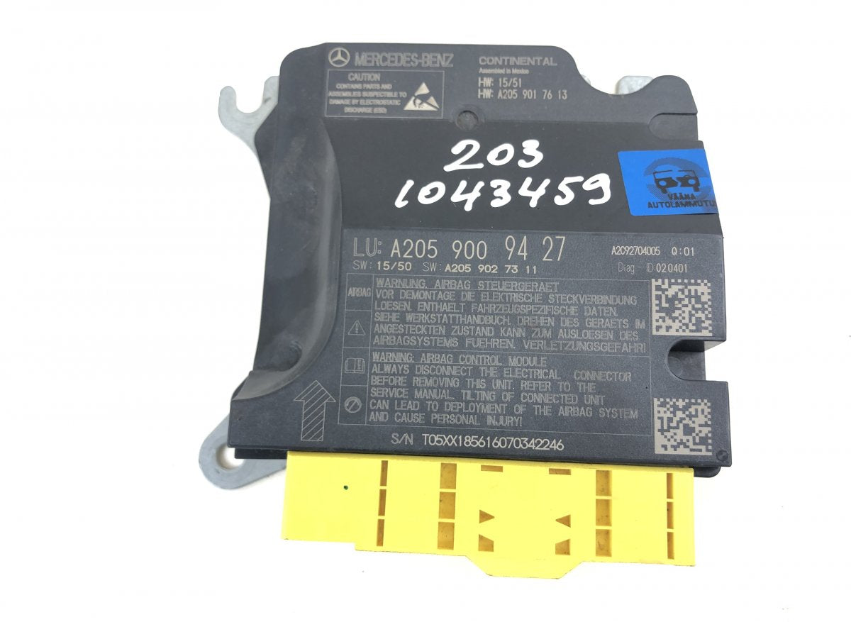 A2059002512 Airbag Control Unit MERCEDES-BENZ C-CLASS (W205) (2013-2021)