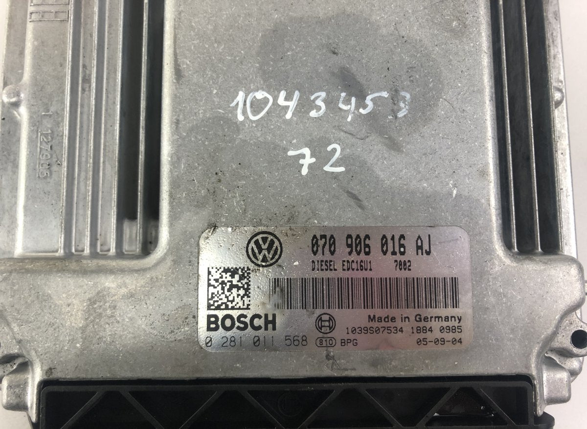 0281011568 Engine Control Unit / module (ECU) VW TRANSPORTER T5 / MULTIVAN (7H, 7E, 7J) (2003-2015)
