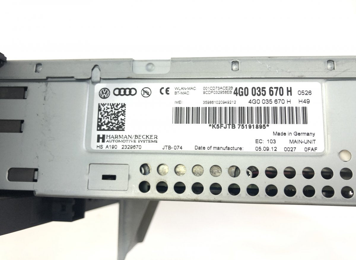 4G0035670J Radio AUDI A7 Sportback (4GA) (2010-2017)
