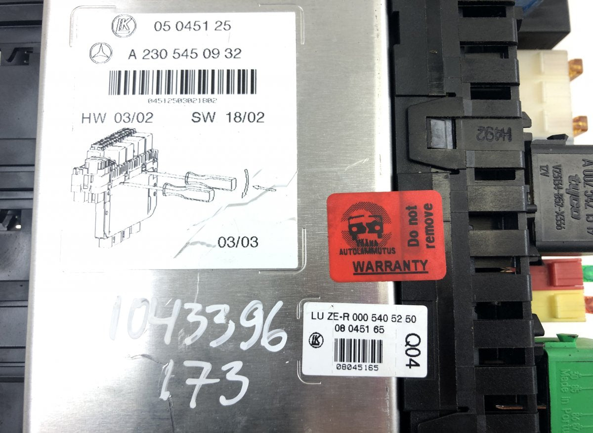 10091518 Fuse box MERCEDES-BENZ SL-CLASS (R230) (2001-2012)