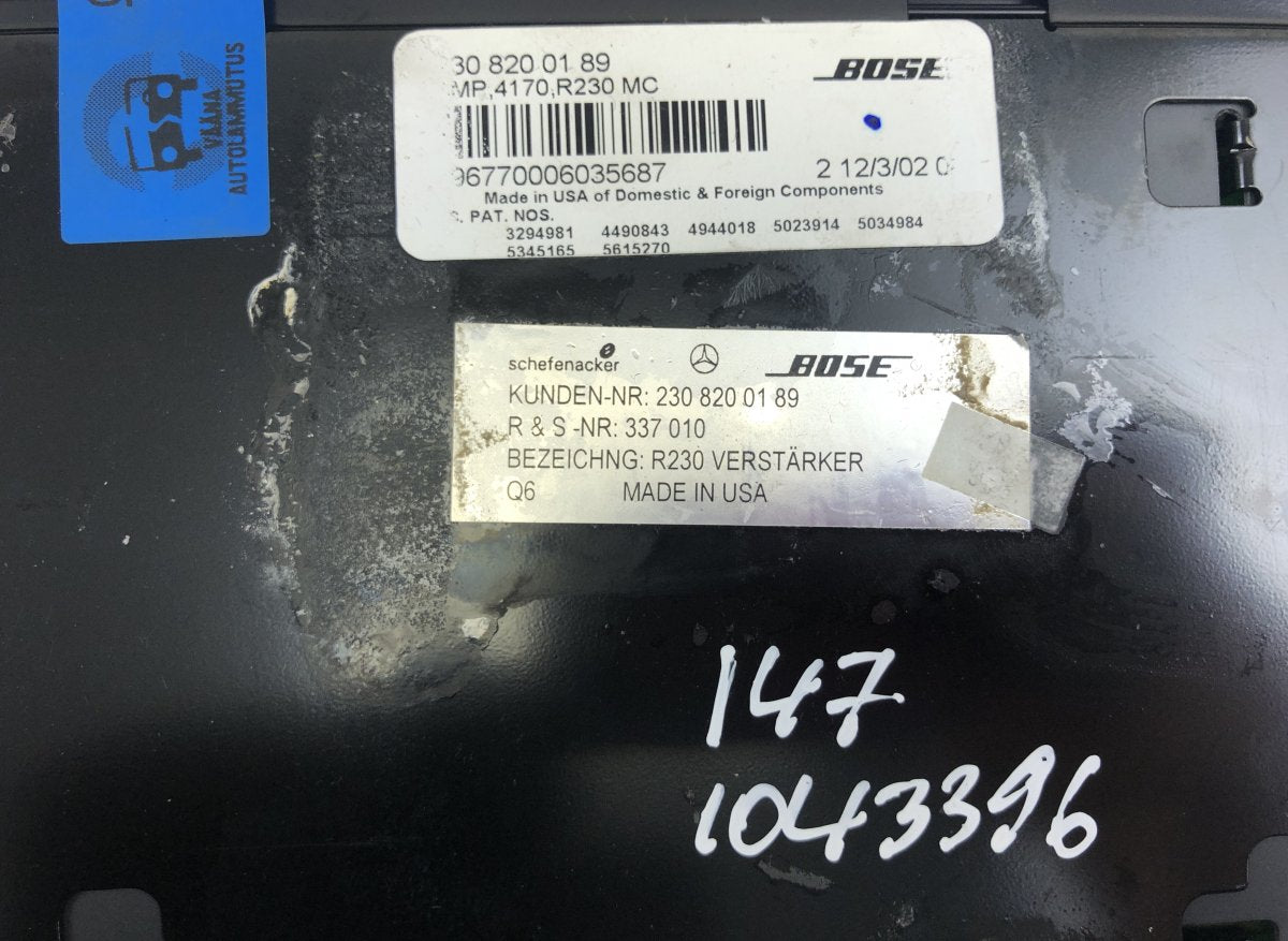 A2308200189 Audio amplifier MERCEDES-BENZ SL-CLASS (R230) (2001-2012)