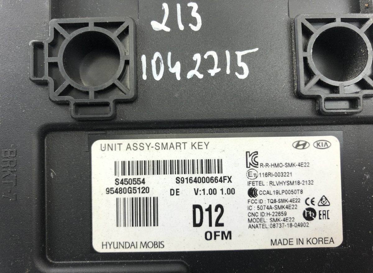 95480G5120 KEYLESS GO control unit KIA NIRO I (DE) (2016-2022)