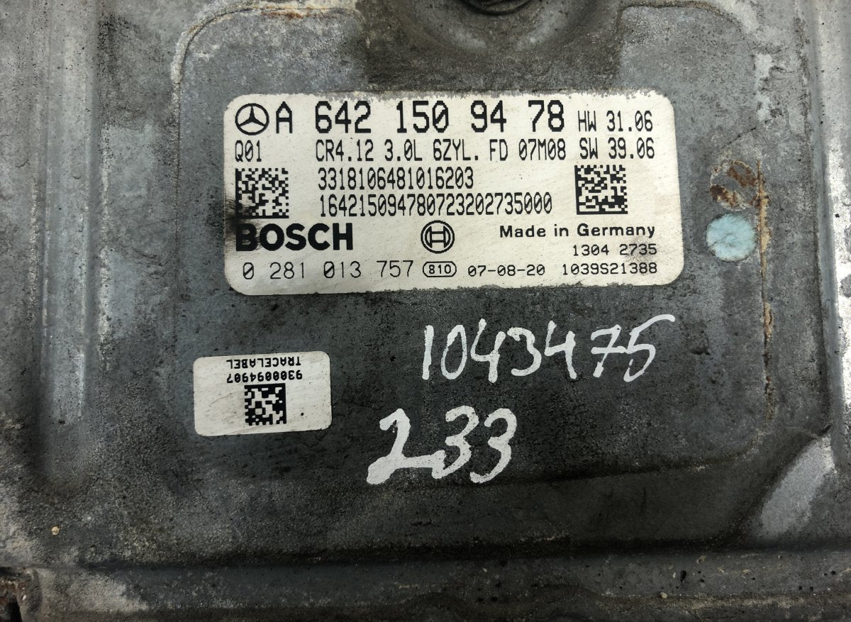 0281013757 0281015632 Engine Control Unit / module (ECU) MERCEDES-BENZ ML-CLASS (W164) (2005-2011)