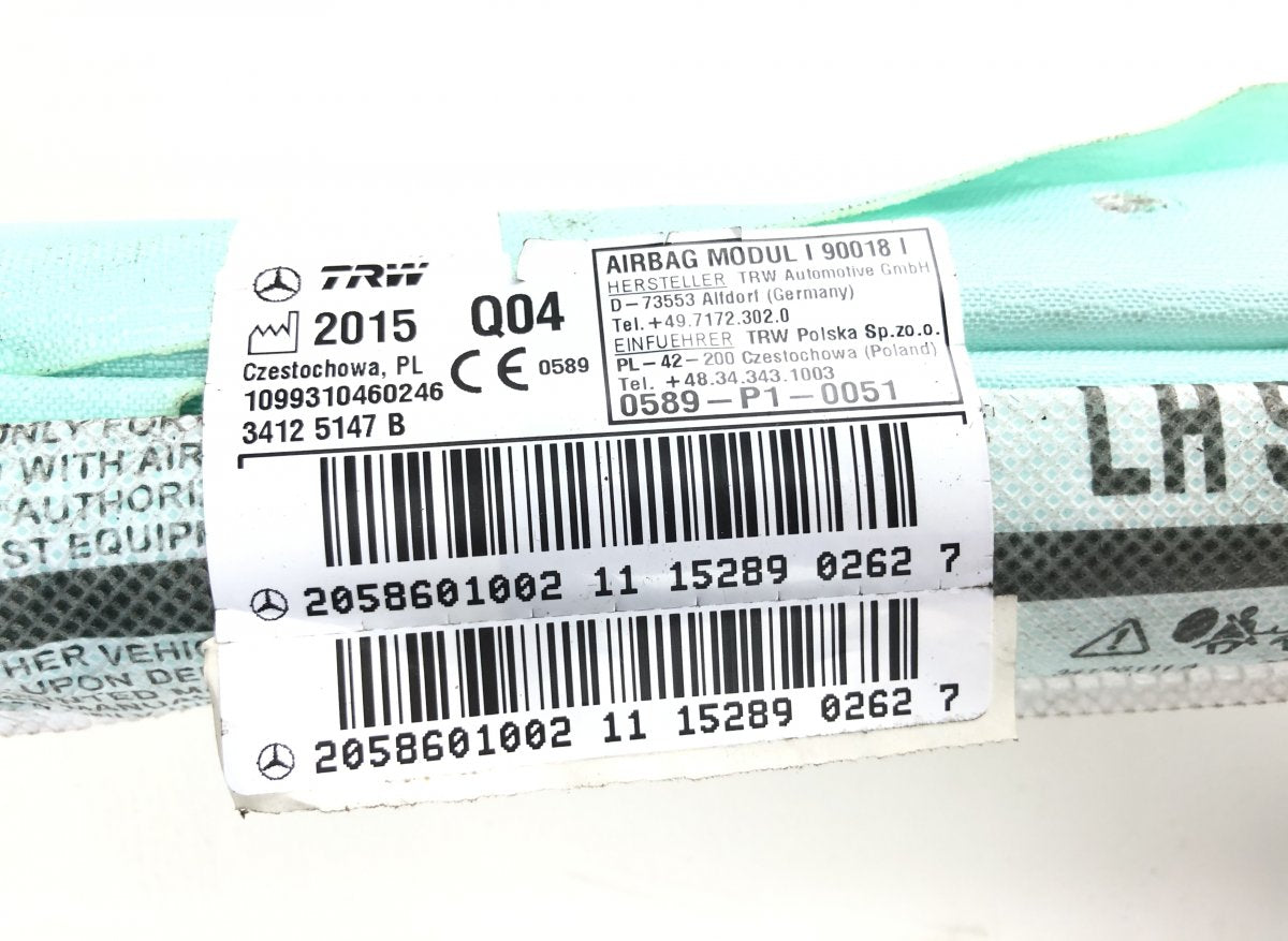 A2058601002 A2058601102 Set of head/curtain airbags MERCEDES-BENZ C-CLASS (W205) (2013-2021)