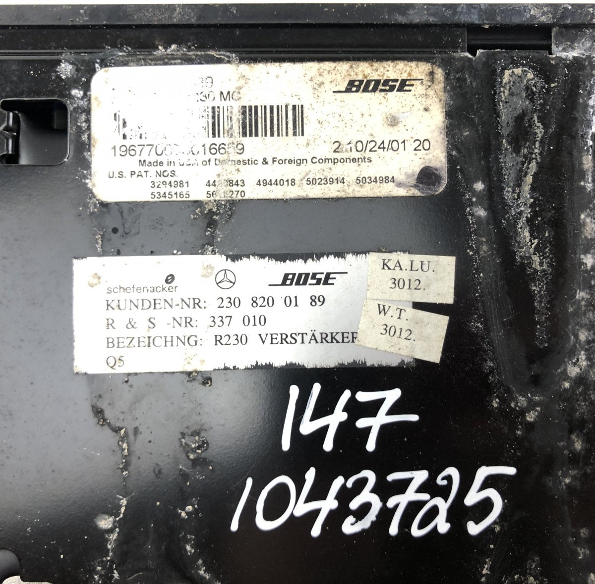 A2308200189 Audio amplifier MERCEDES-BENZ SL-CLASS (R230) (2001-2012)