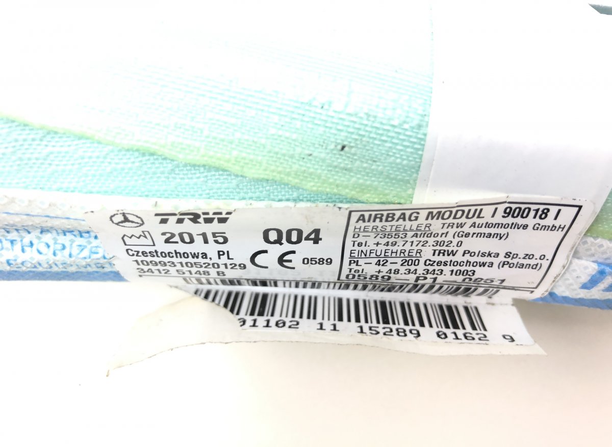 A2058601002 A2058601102 Set of head/curtain airbags MERCEDES-BENZ C-CLASS (W205) (2013-2021)