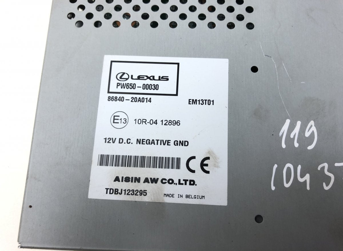 8684020A012 86840-20A012 Satellite navigation control unit LEXUS IS III (XE30) (2013-)