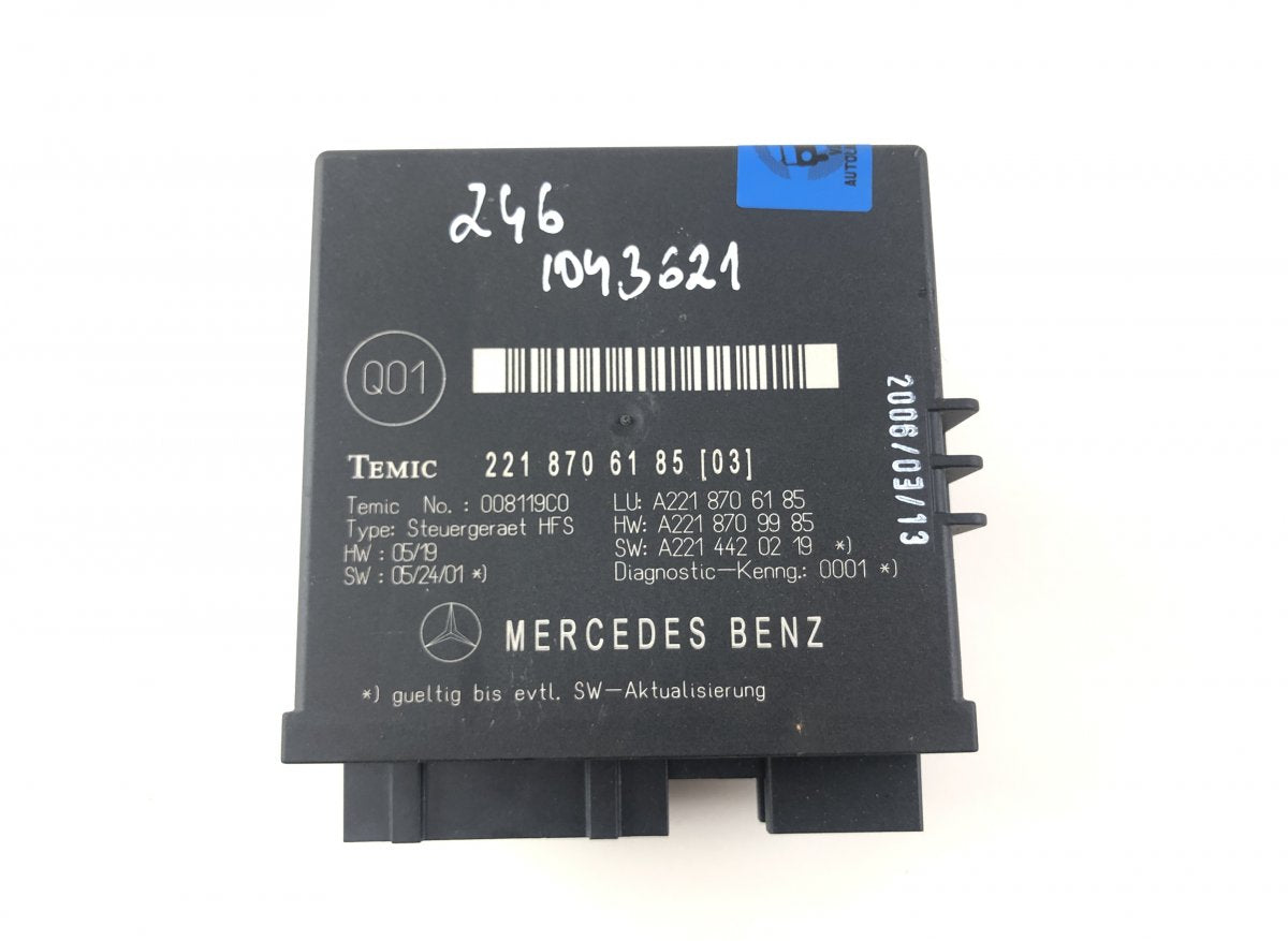 008119D0 Bootlid / tailgate control unit MERCEDES-BENZ S-CLASS (W221) (2005-2013)