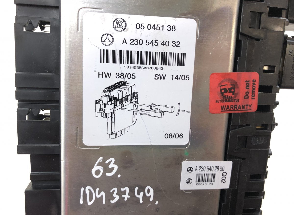 05045139 05045135 05045131 Fuse box MERCEDES-BENZ SL-CLASS (R230) (2001-2012)