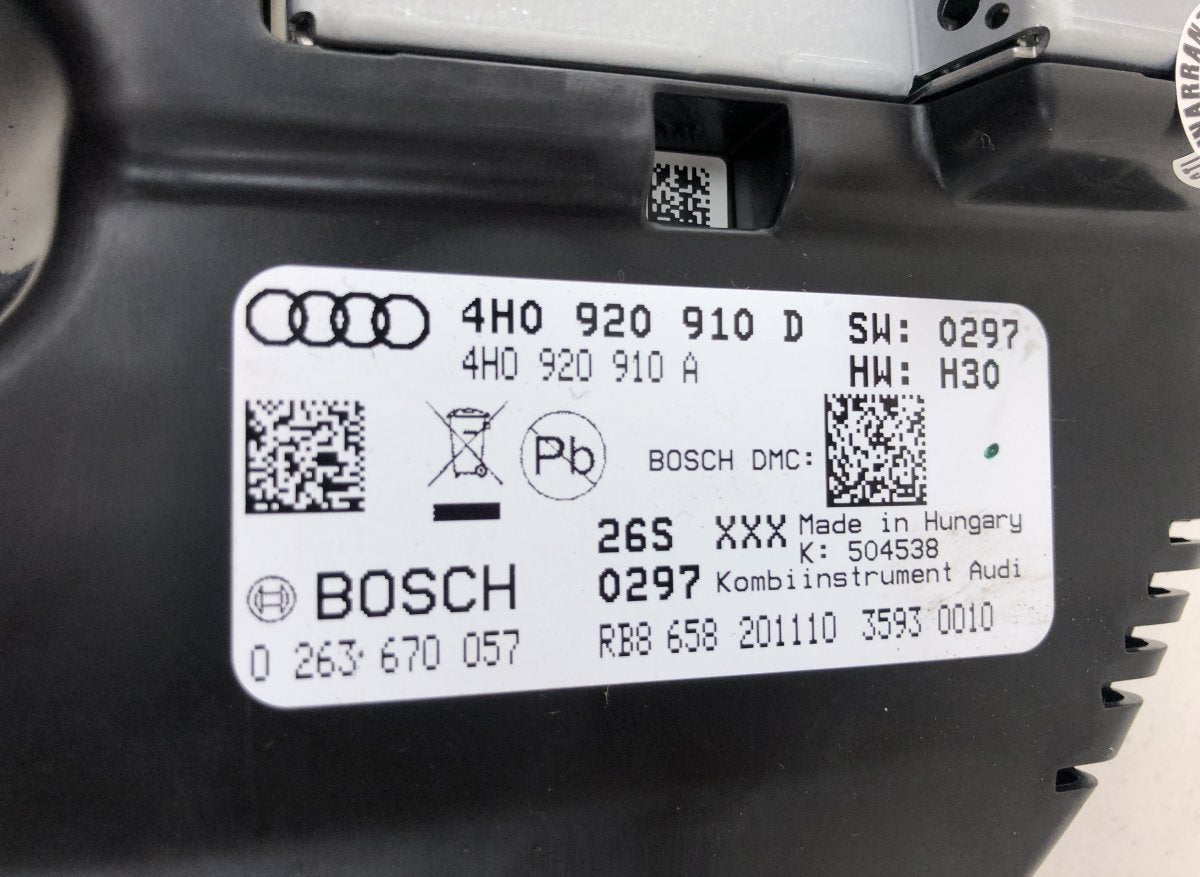 0263670057 Instrument Cluster AUDI A8 (4H) (2009-2017)