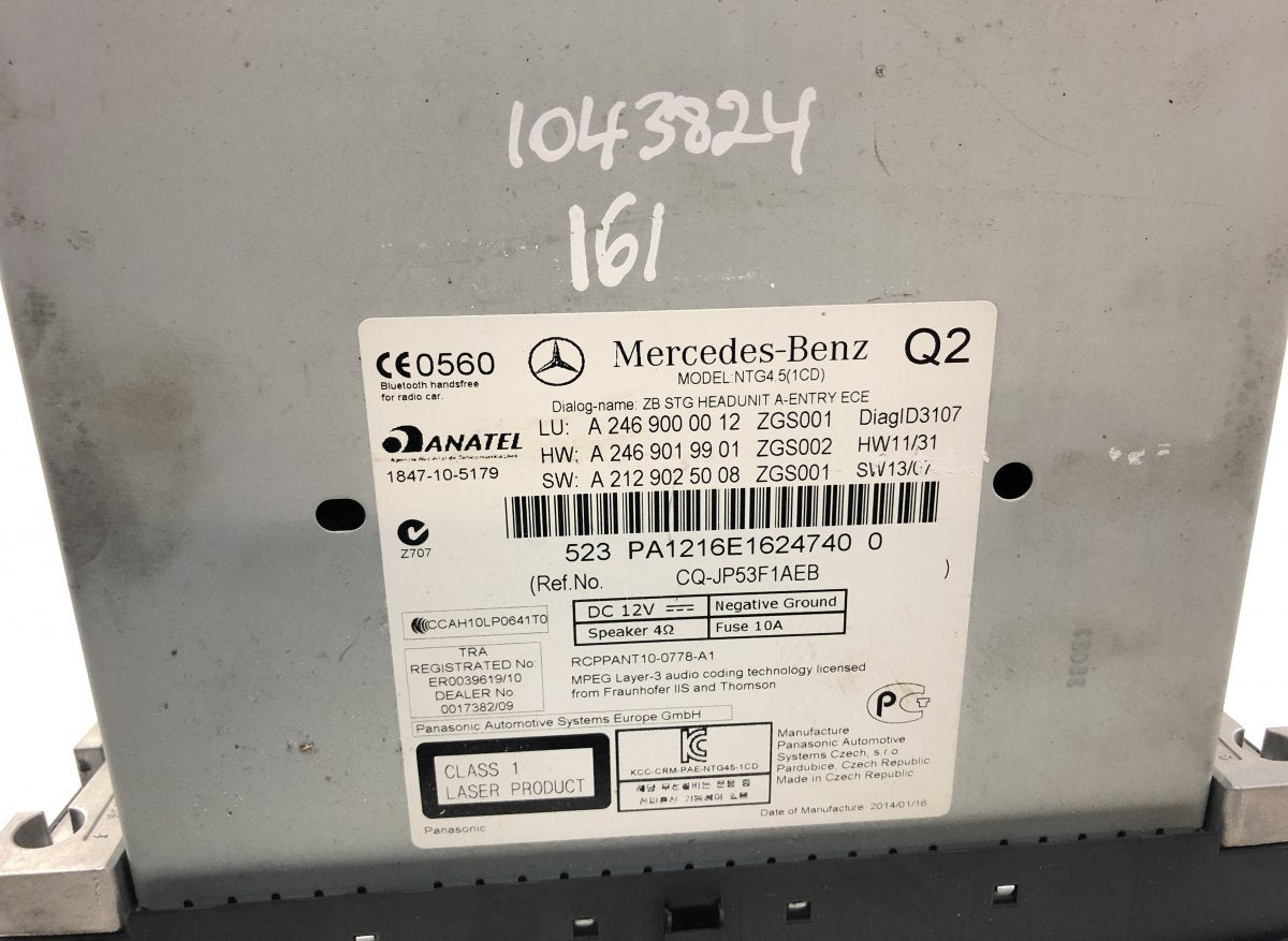 A2469000012 Radio MERCEDES-BENZ CLA (C117, X117) (2013-2019)