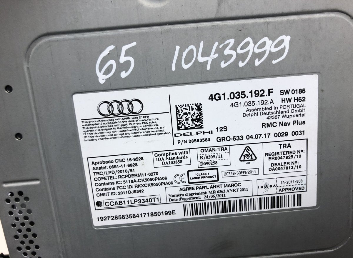 4G1035192F Radio AUDI A7 Sportback (4GA) (2010-2017)
