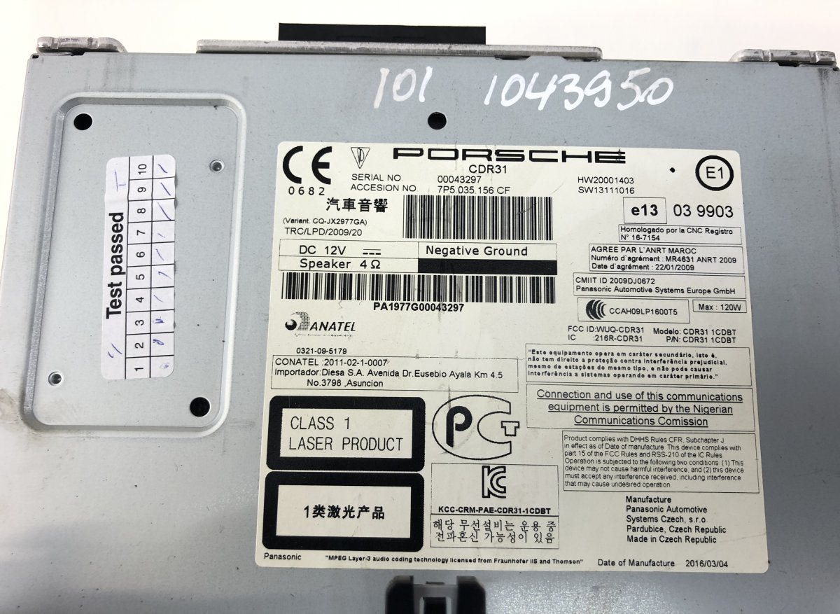 95864513403 Radio PORSCHE CAYENNE II (2010-2017)