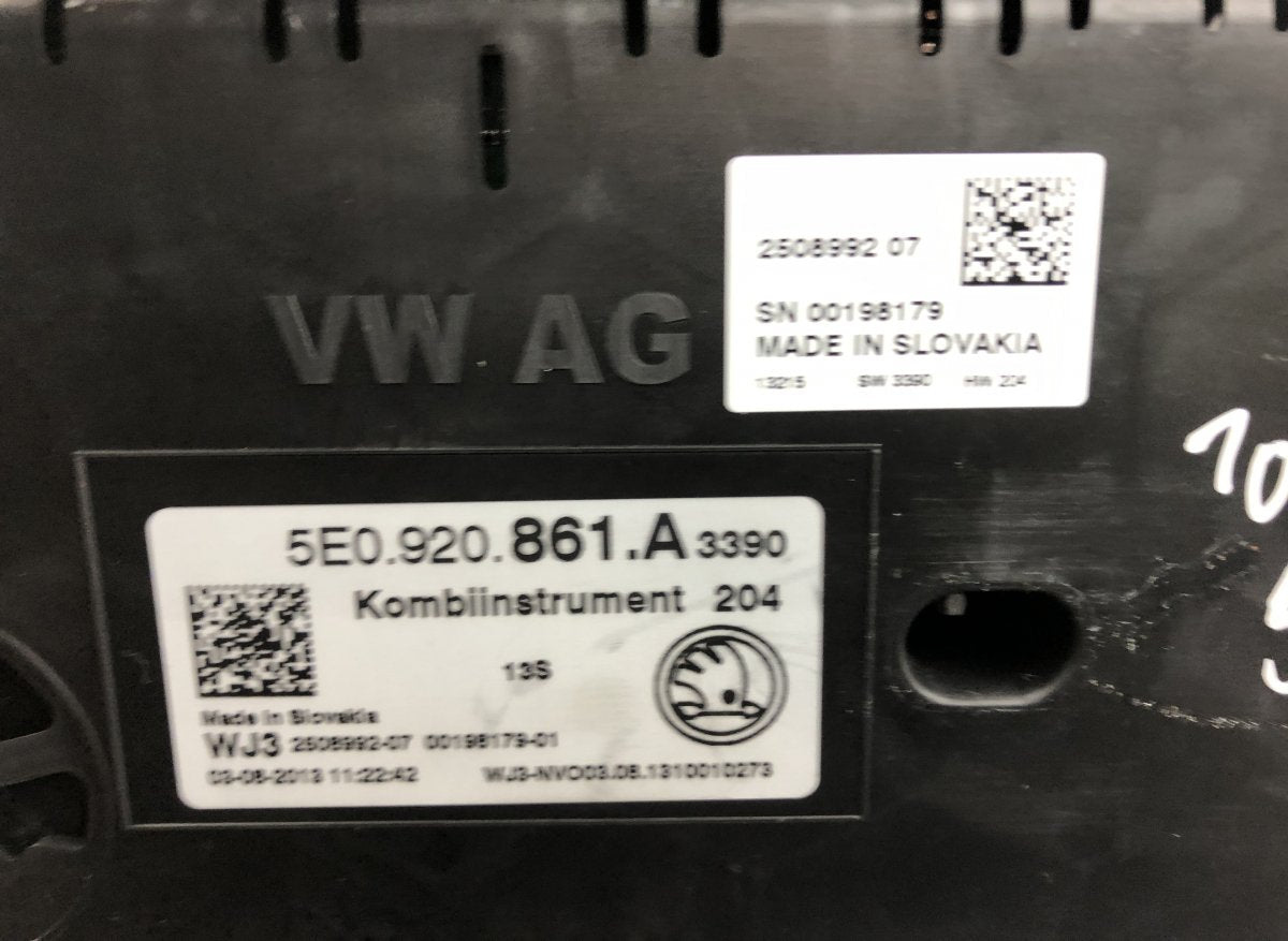 5E0920861A Instrument Cluster SKODA OCTAVIA III (5E) (2012-2019)