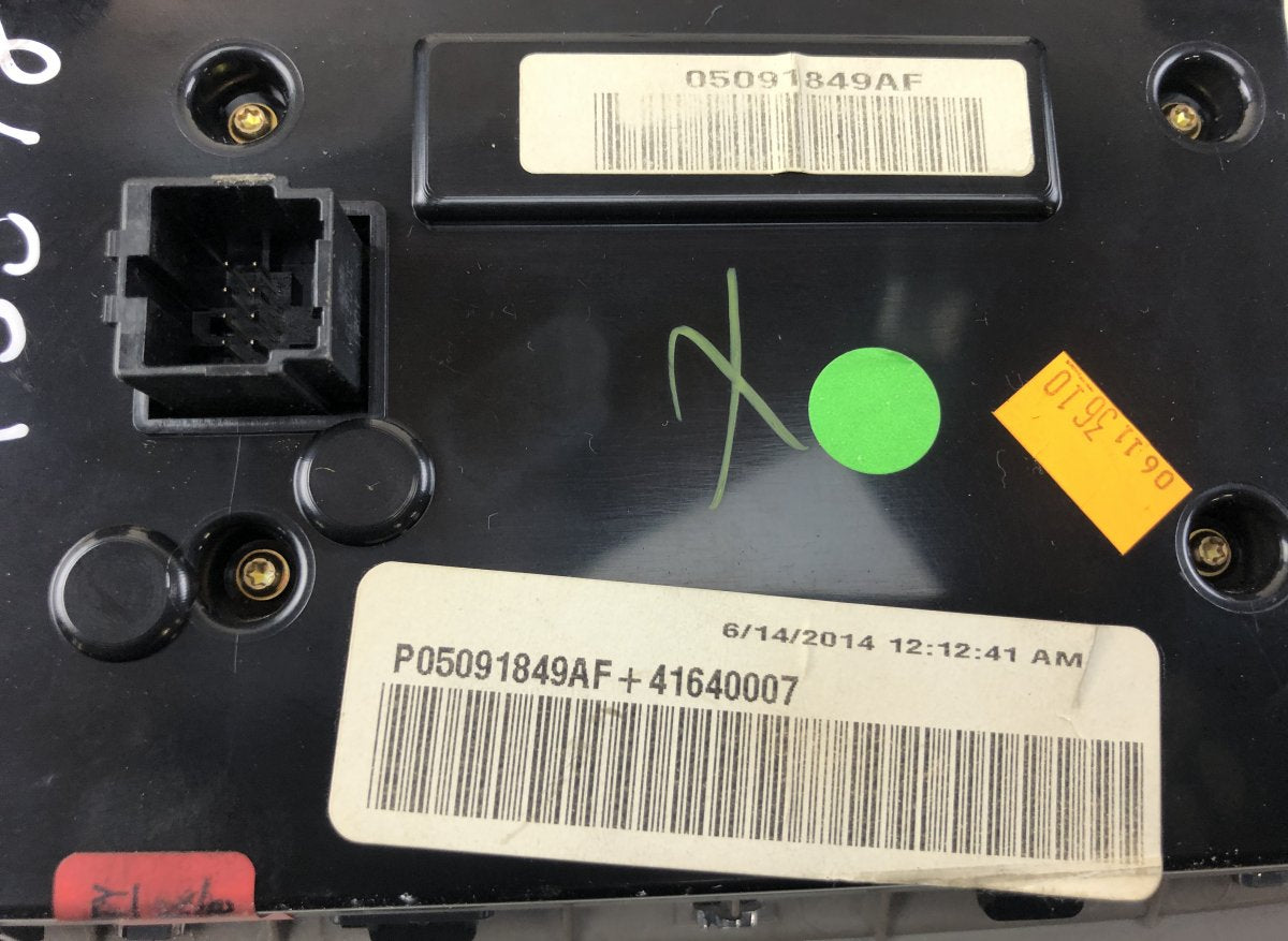 5091849AF Heater control panel JEEP GRAND CHEROKEE IV (WK, WK2) (2010-2021)