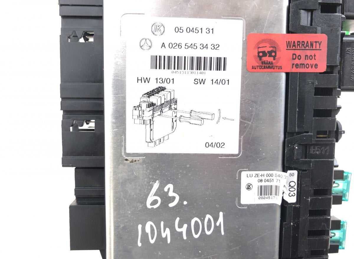 05045139 05045135 05045131 Fuse box MERCEDES-BENZ SL-CLASS (R230) (2001-2012)
