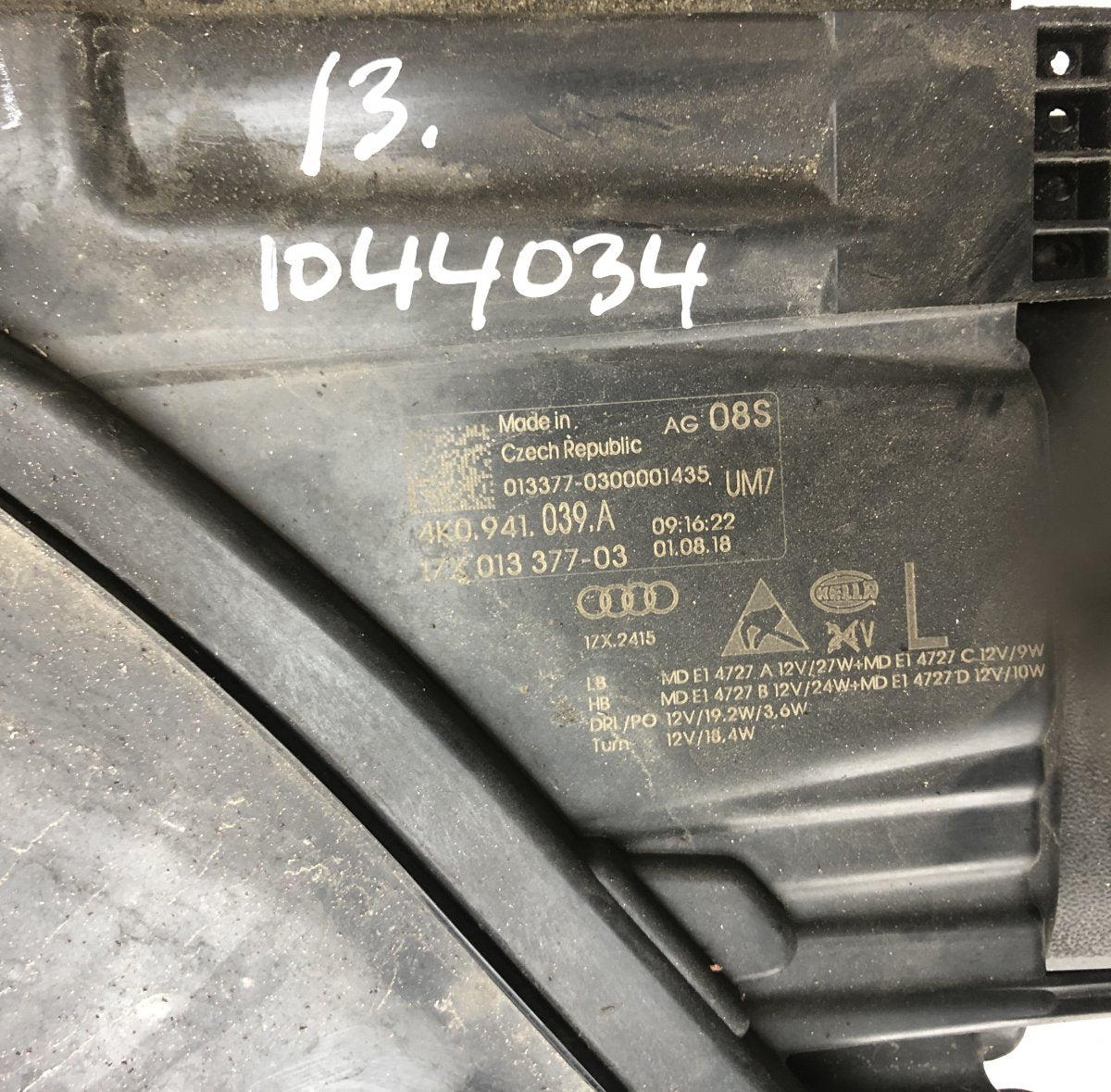 4K0941039A 1ZX013377-03 Headlight left AUDI A6 (C8, 4A2, 4AH, 4A5) (2018-)