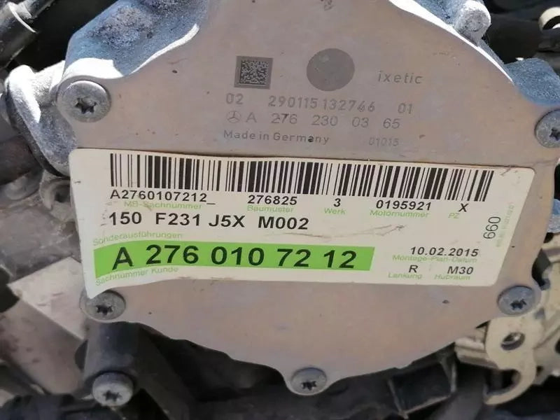 276.825 engine complete Mercedes SL400 R231 3.0 BiTurbo 367 Hp