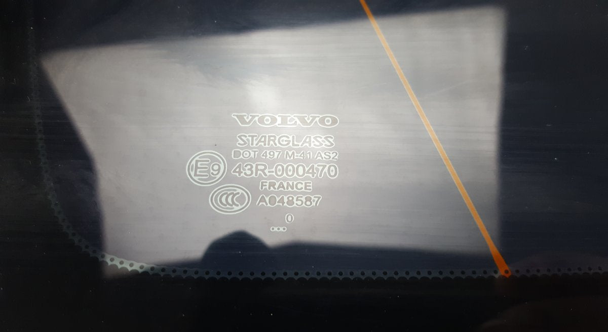 43R-000470 Chassis Side Window glass Rear Left VOLVO XC60 I (2008-2017)