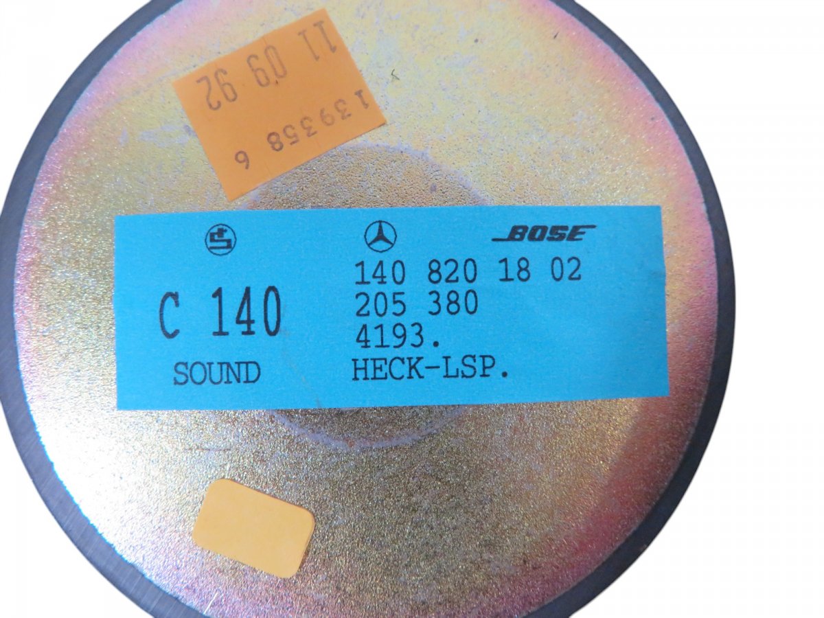 A1408201802 Lodspeaker in Parcel shlef MERCEDES-BENZ S-CLASS (W140) (1991-1999)