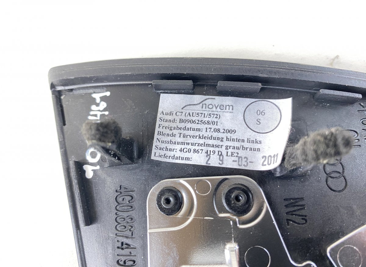 4G0867409E 4G0867410D 4G1853190E 4G1853189B Dashboard Trim AUDI A6 / A6 ALLROAD (C7, 4G) (2010-2018)
