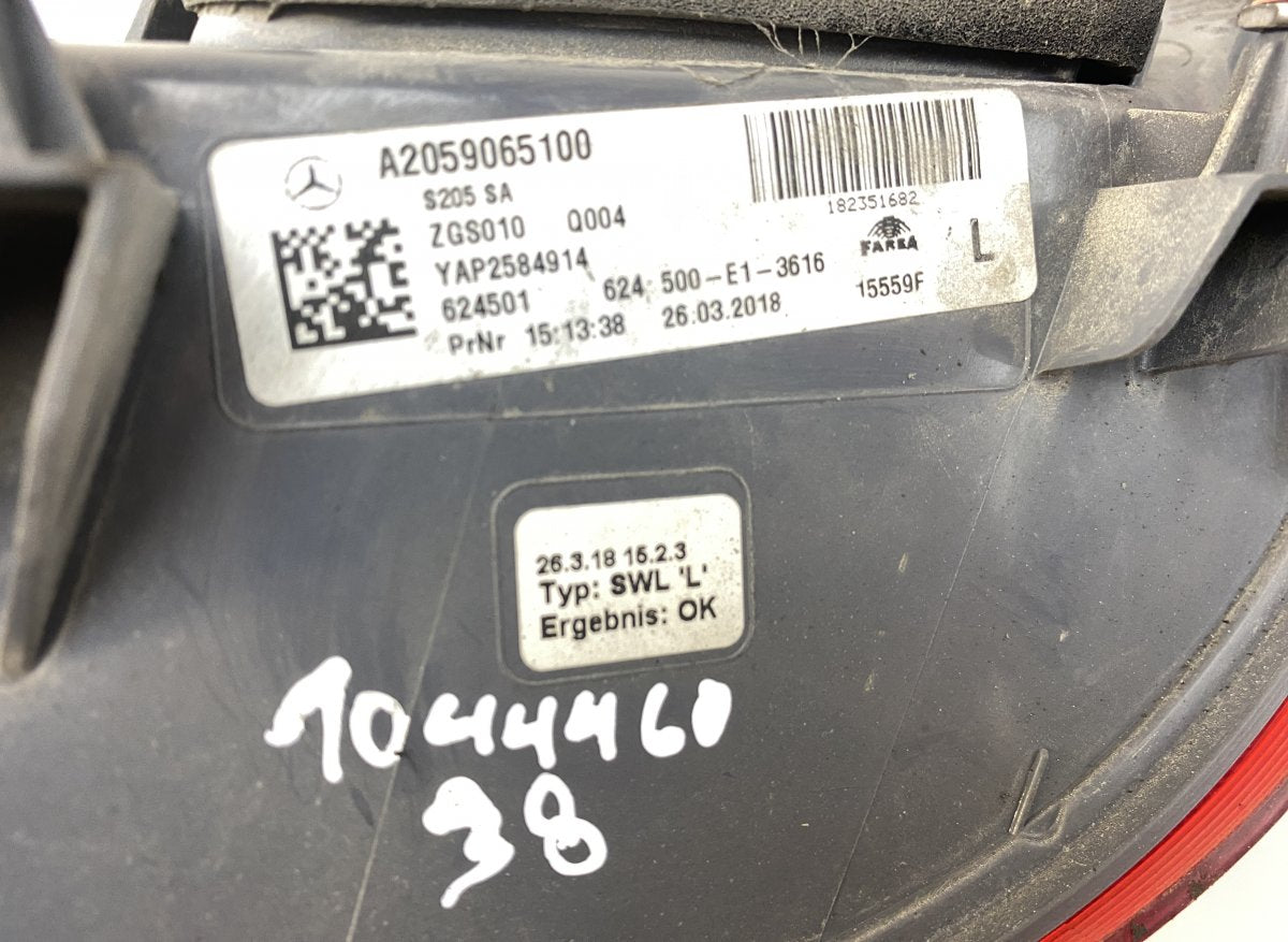 A2059065100 Tail light left MERCEDES-BENZ C-CLASS (W205) (2013-2021)