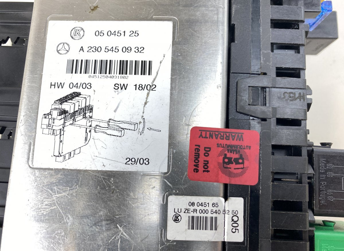 10091518 Fuse box MERCEDES-BENZ SL-CLASS (R230) (2001-2012)