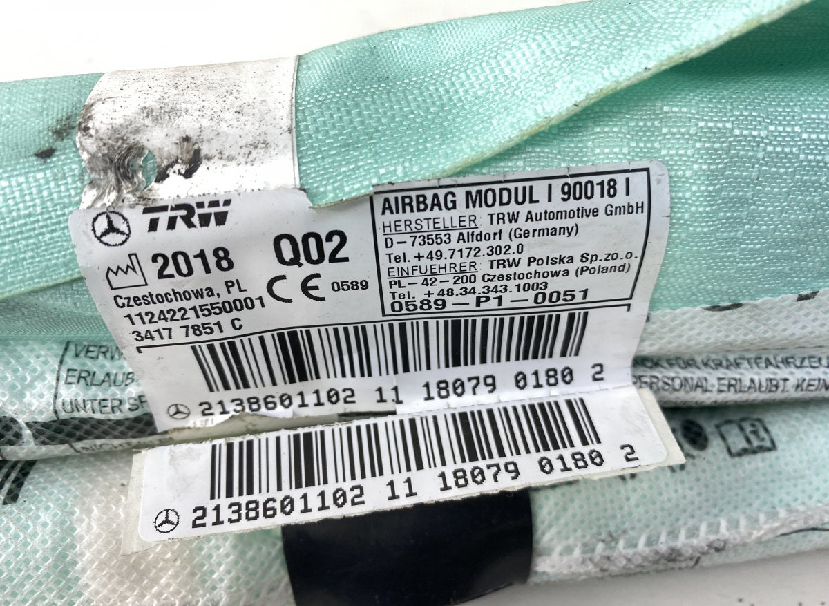 A2138601102 Head/roof/curtain airbag left MERCEDES-BENZ E-CLASS (W213) (2016-2023)