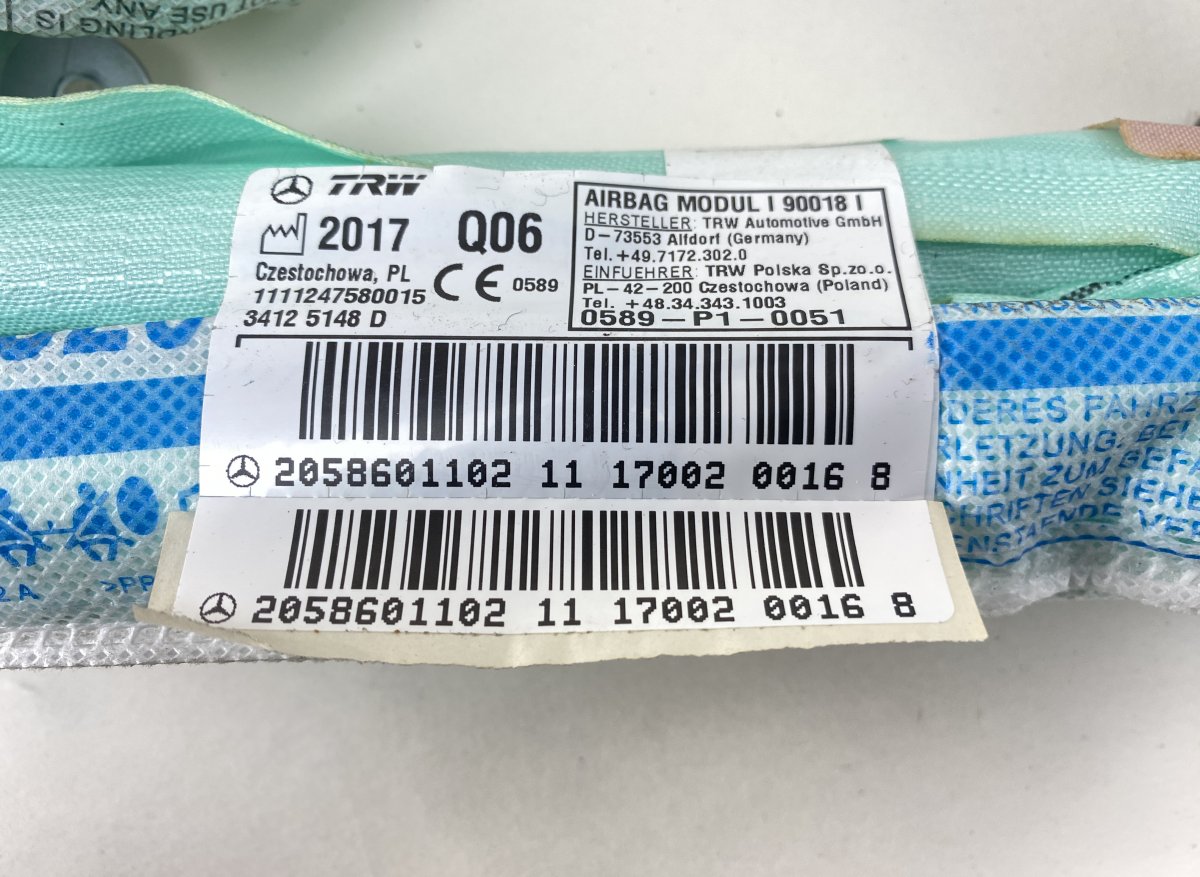 A2058601002 A2058601102 Set of head/curtain airbags MERCEDES-BENZ C-CLASS (W205) (2013-2021)