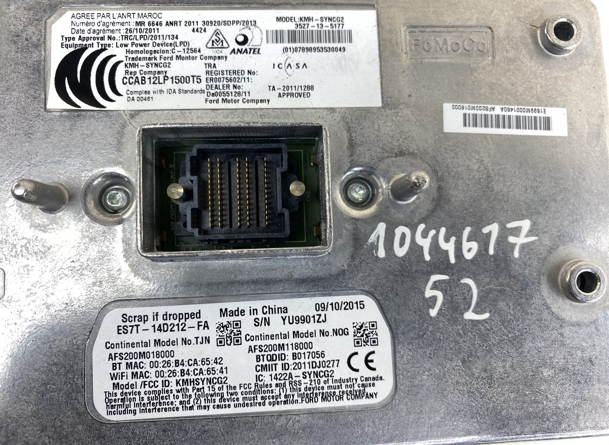 1934259 Satellite navigation control unit FORD RANGER III (TKE, PX) (2011-2023)