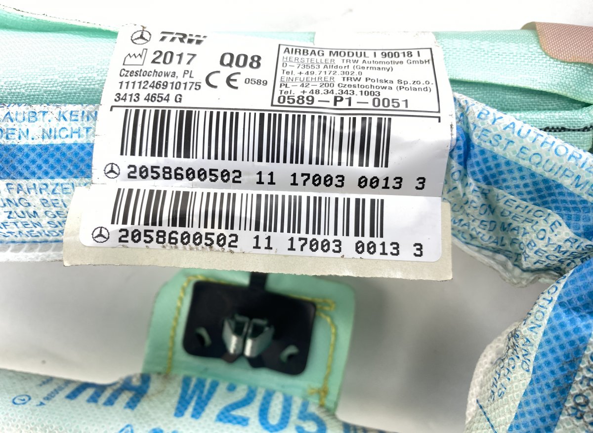 A2058600402 A2058600502 Set of head/curtain airbags MERCEDES-BENZ C-CLASS (W205) (2013-2021)