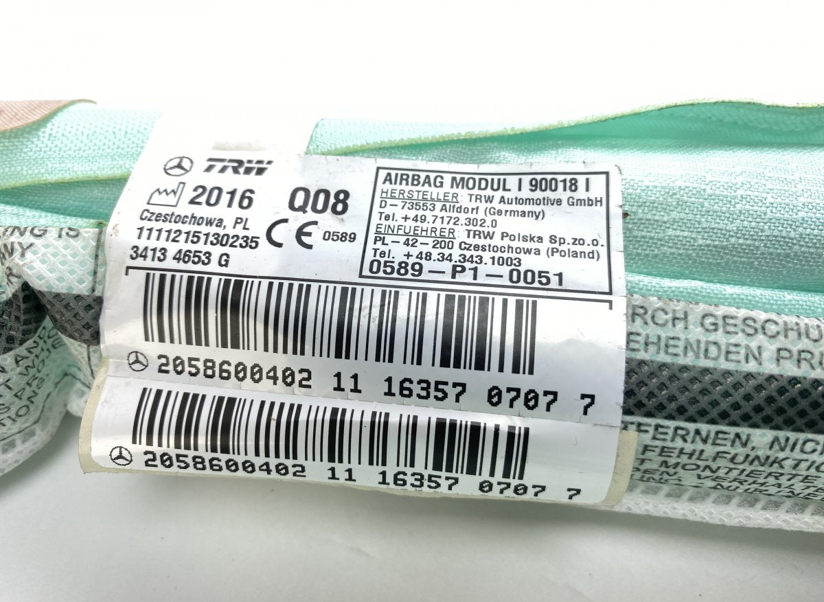 A2058600402 A2058600502 Set of head/curtain airbags MERCEDES-BENZ C-CLASS (W205) (2013-2021)
