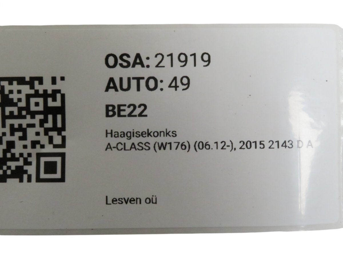 A2463100300 A2463100100 A2463100200 Towbar MERCEDES-BENZ A-CLASS (W176) (2012-2018)