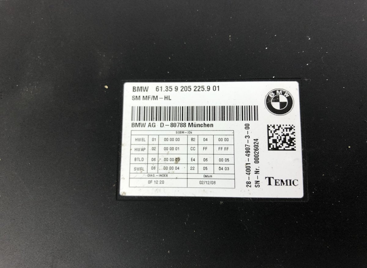 9313999 Seats control unit BMW 7 (F01, F02) (2008-2016)