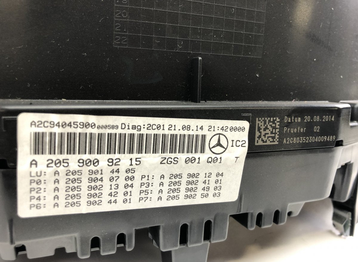 A2C94045900 Instrument Cluster MERCEDES-BENZ C-CLASS (W205) (2013-2021)