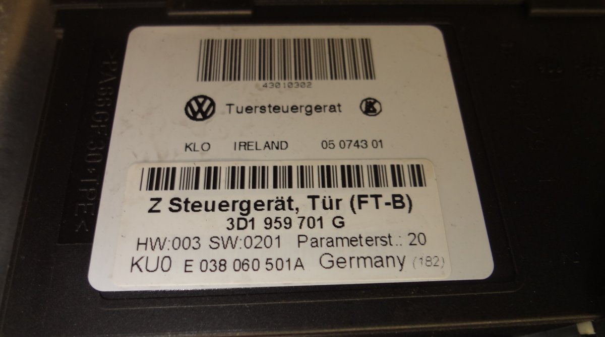 Window Regulator Compl. front left VW PHAETON (3D) (2002-2016)