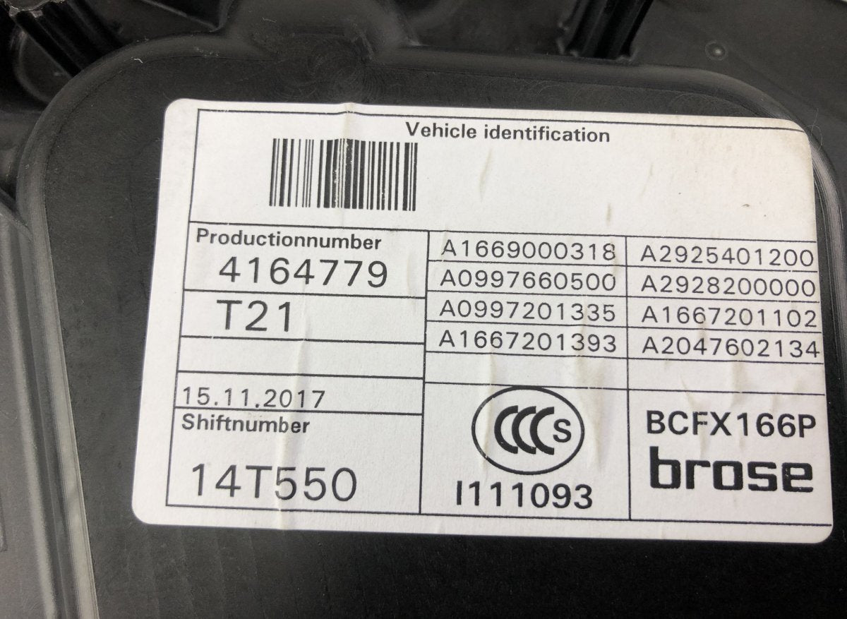 4164779 Window Regulator Compl. front left MERCEDES-BENZ GLE (W166) (2015-2019)