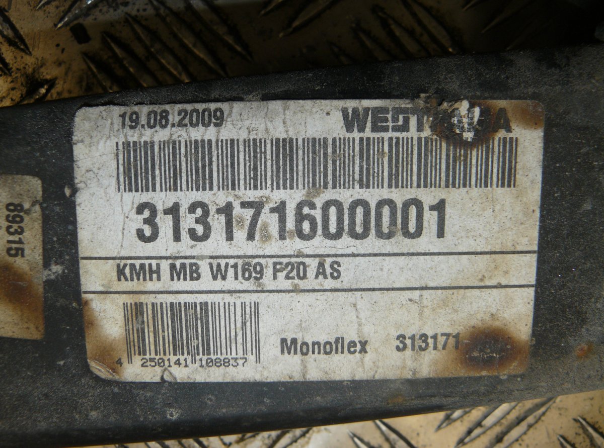 313171600001 Towbar MERCEDES-BENZ B-CLASS (W245) (2005-2011)