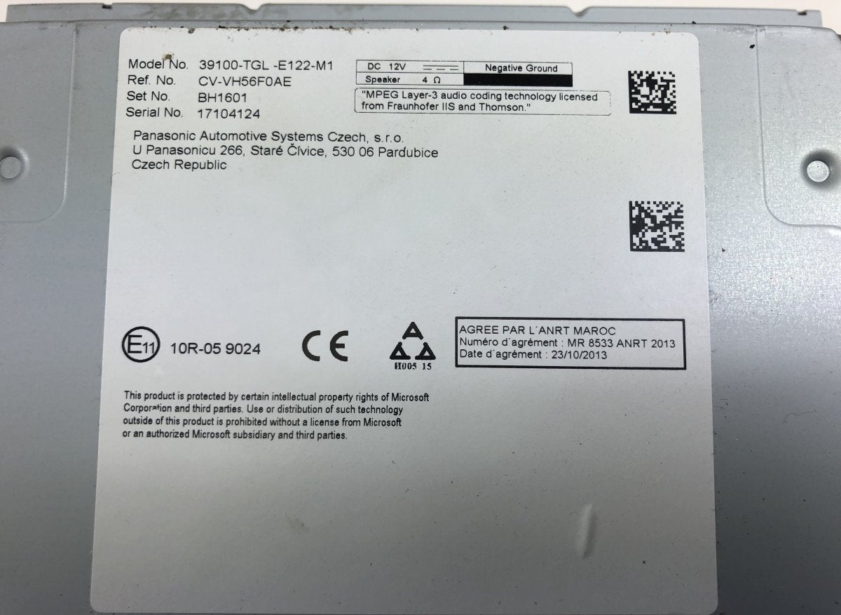 06391TGLE12 Radio HONDA CIVIC X (FC, FK) (2015-2021)