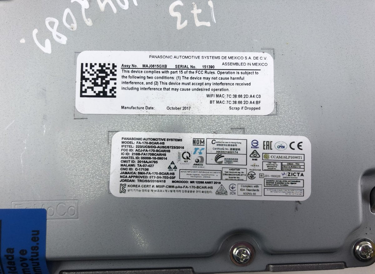 JL1T14G370ACE JR3Z-14G371-CEA JR3Z14G371CEA Dash screen FORD EXPEDITION IV (2017-)