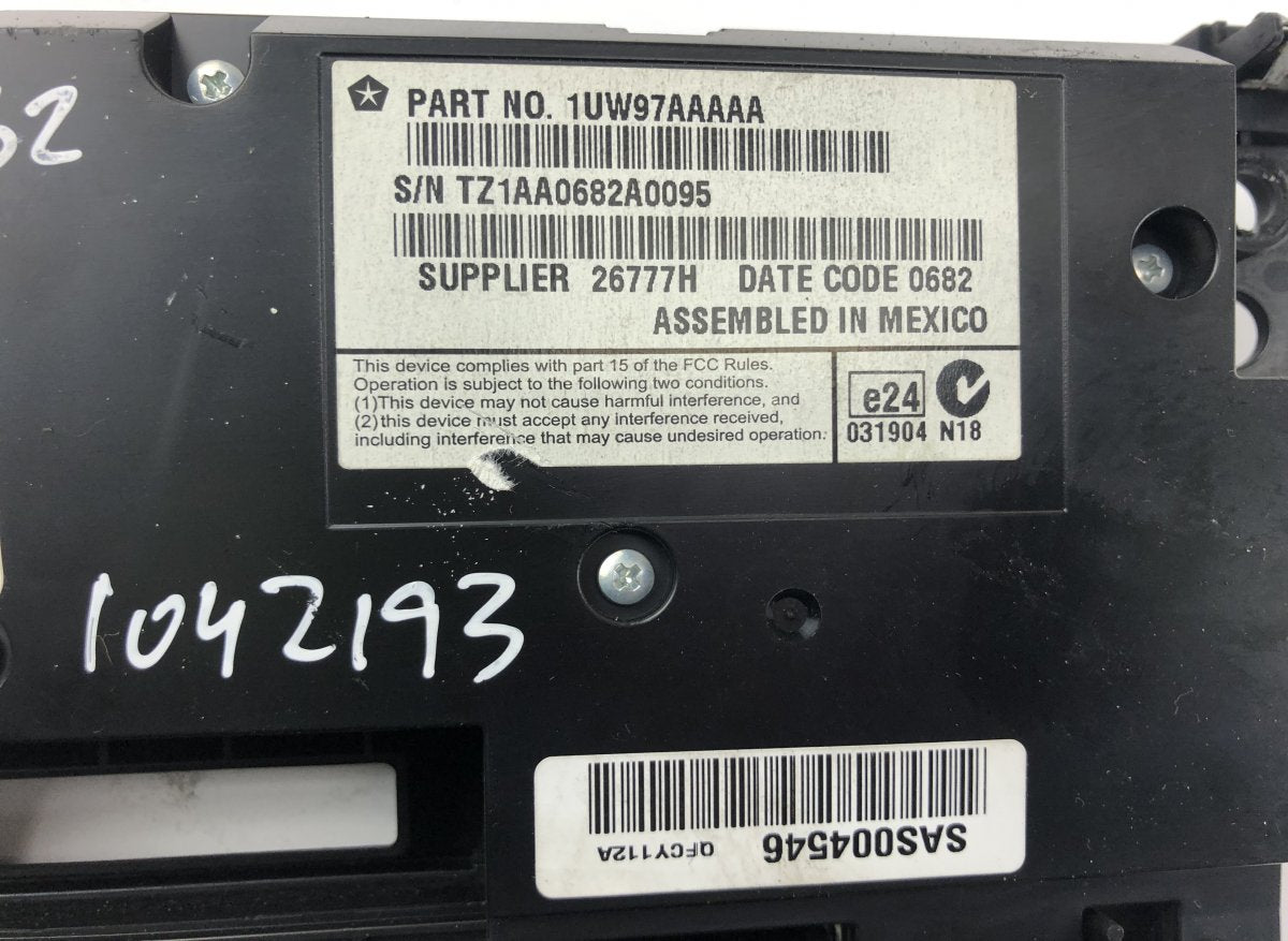 1UW97AAAAA Heater control panel CHRYSLER 300C II (2010-2023)