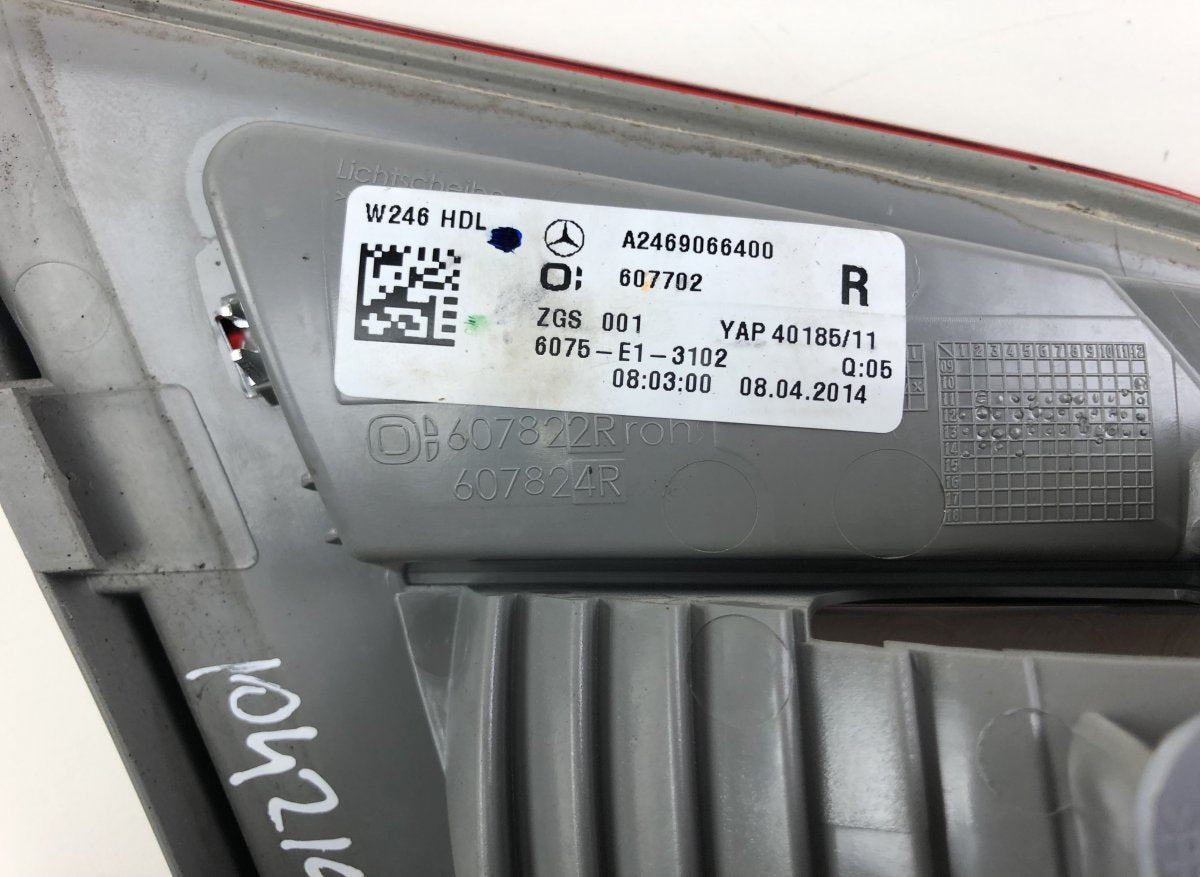 A2469066400 Inner tail light, right MERCEDES-BENZ B-CLASS (W246, W242) (2011-2018)