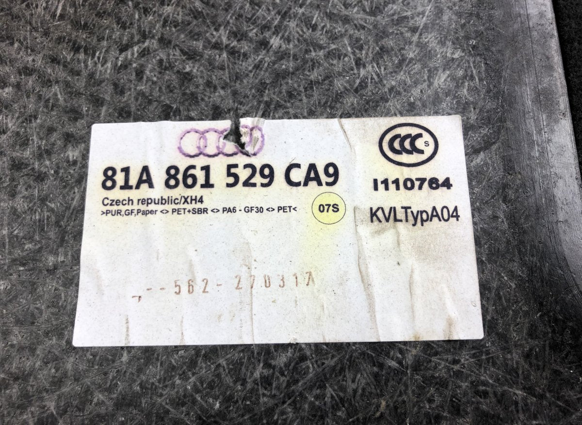 81A861529 Luggage Compartment Floor Cover AUDI Q2 (GA) (2016-)