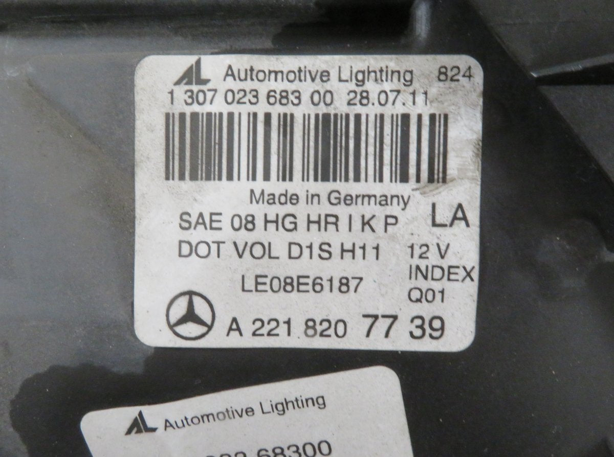 A2218207739 Headlight left MERCEDES-BENZ S-CLASS (W221) (2005-2013)