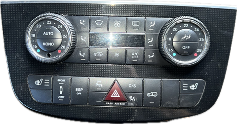 2518209989 2518203989 Heater control panel MERCEDES-BENZ R-CLASS (W251) (2006-2013)