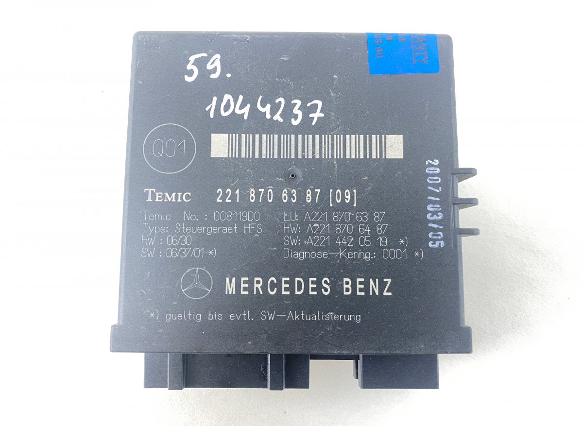 008119D0 Bootlid / tailgate control unit MERCEDES-BENZ S-CLASS Coupe (C216) (2006-2013)