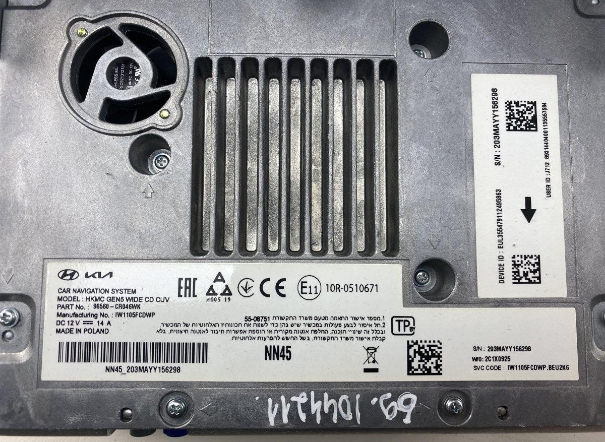 96560CR046WK Radio KIA XCEED (CD) (2019-)