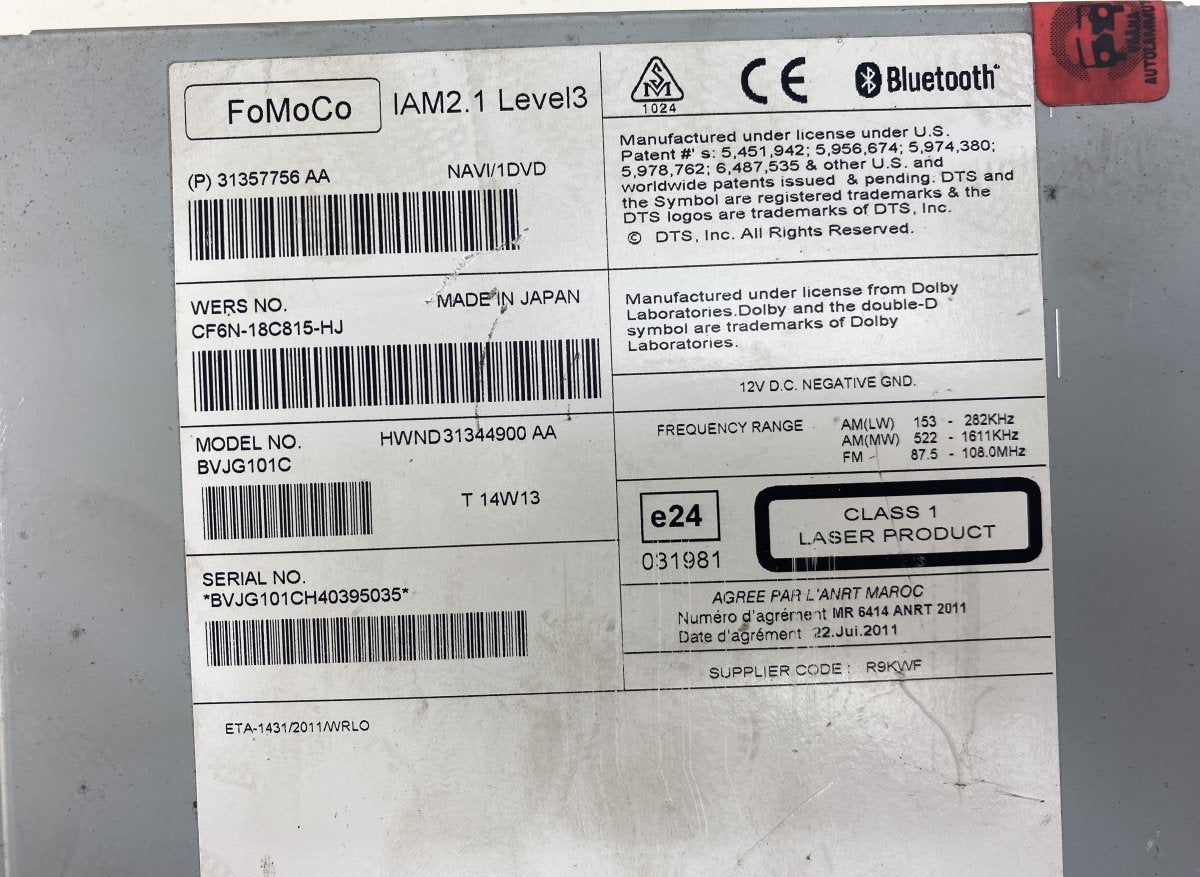 31357756AA 31344900AA Radio JAGUAR XF (X250, CC9) (2008-2015)